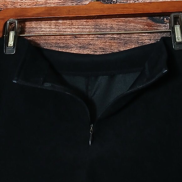 XOXO Vintage Pants 7 Faux Suede Flare Leg Embroidered Low Rise Zip Back Y2K USA - Picture 6 of 8